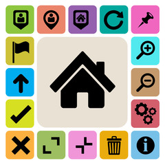 Internet and computer icons set. Illustration