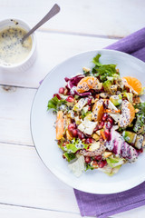 Salad with  tangerines
