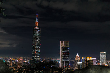 Fototapeta na wymiar Taipei city view at night