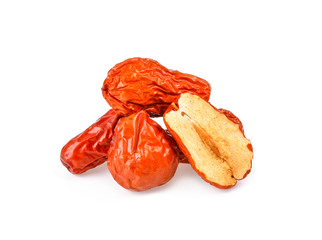 Chinese jujube on white background