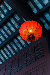 Pretty red Chinese lantern for festive celebration