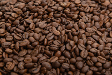 coffee grains closeup for textures and wallpapers
