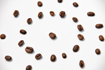 coffee grains closeup for textures and wallpapers