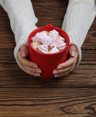  marshmallow on wooden table