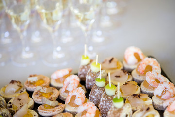 Appetizers for festive events and gourmet meals