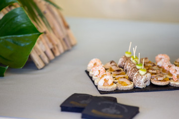 Appetizers for festive events and gourmet meals