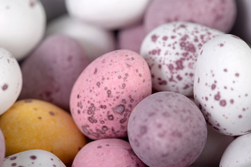 Easter eggs pink close up