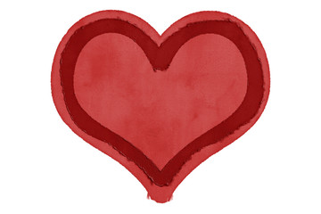 Watercolor Hand Painted Heart