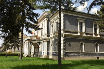 Fototapeta na wymiar Romania,Bistrita, 2017,Unions House 