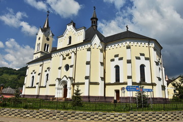 Fototapeta na wymiar ROMANIA,The Orthodox Church in Telciu ,,july, 2016
