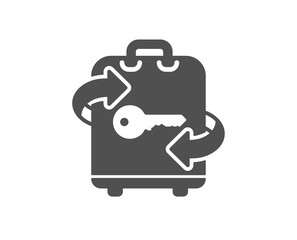 Fototapeta premium Luggage room icon. Baggage Locker sign. Travel service symbol. Quality design element. Classic style icon. Vector