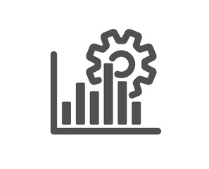 Seo graph icon. Search engine optimization sign. Analytics symbol. Quality design element. Classic style icon. Vector