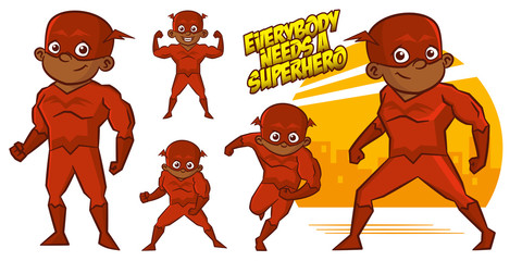 Superhero character Superheroes Set Vector illustration design