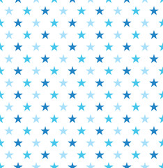 Seamless blue star wrapping paper pattern. Star pattern background.