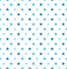 Seamless blue star wrapping paper pattern. Star pattern background.
