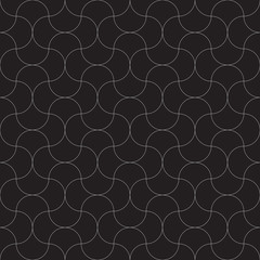 Obraz premium Seamless abstract intersecting curve leaf pattern background