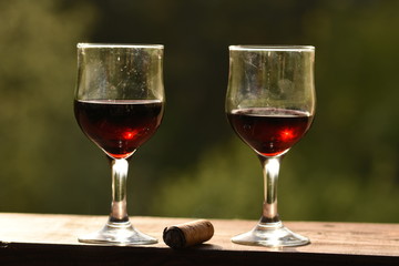  red wine  in glass