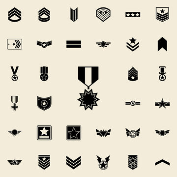 military medal icon. Army icons universal set for web and mobile