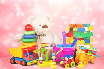 Obraz premium Toys collection isolated on background