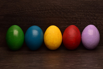 bunte Ostereier Reihe