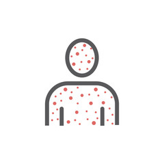 Rash Flat Icon. Vector sign for web graphic