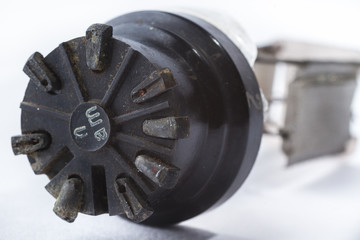 Old broken radio amplifire lamp