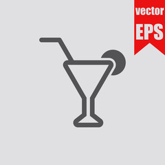 Cocktail icon.Vector illustration.