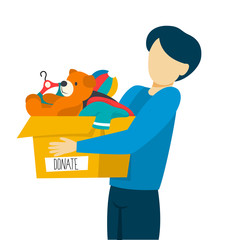 Charity concept. Hand donate to help poor people