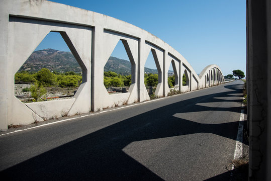 characteristic bridge of Calabria on the road to Sibari