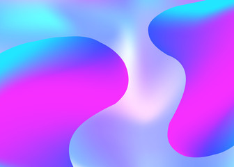 Liquid elements. Holographic 3d backdrop with modern trendy blend. Vibrant certificate, presentation layout. Vivid gradient mesh. Liquid elements background with dynamic shapes and fluid.