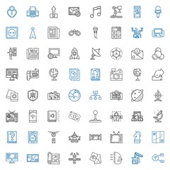 Obraz premium technology icons set