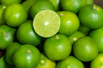 Green fresh green limes background