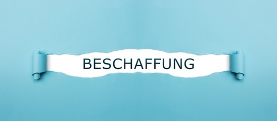Beschaffung auf gerissenen Papier