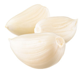 Garlic cloves. Garlic isolated on white.