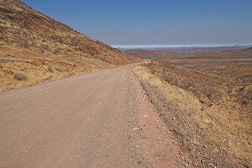 Fototapeta na wymiar Am Grootbergpass in Namibia 