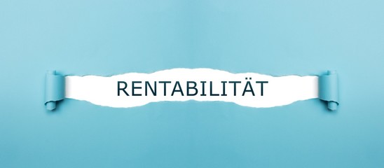 Rentabilität auf gerissenen Papier