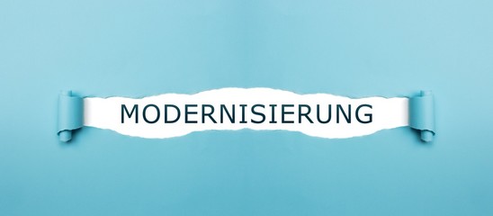 Modernisierung auf gerissenen Papier