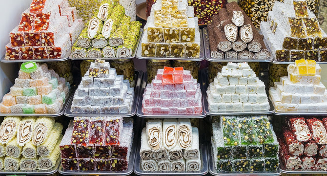 Eastern sweets Turkish delight dessert