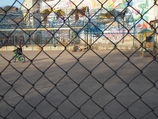 Fenced riding place
