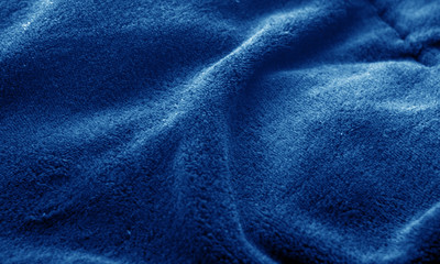 Fototapeta na wymiar Sack cloth texture in navy blue color.