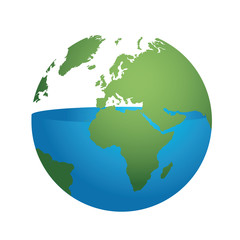 half of the water on earth is used up environmental protection concept vector illustration EPS10