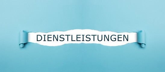 Dienstleistungen auf gerissenen Papier