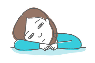 ぼんやりする女性