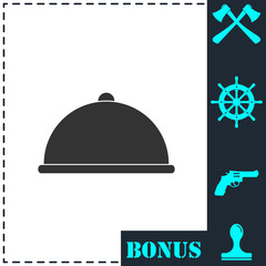 Covered Food icon flat