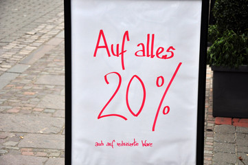 WSV 20% auf alles,  reduzierte Angebote 