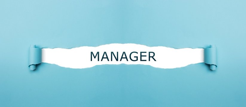 Manager auf gerissenen Papier