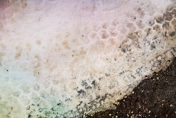 Nostalgic nature texture of pavement and last snow
