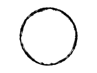 Grunge circle made of black paint.Grunge ink circle.Grunge oval frame.