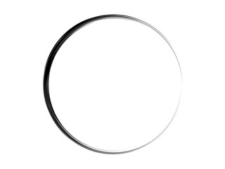 Grunge circle.Grunge oval shape.Grunge paint circle.Thin grunge circle made of paint with brush.