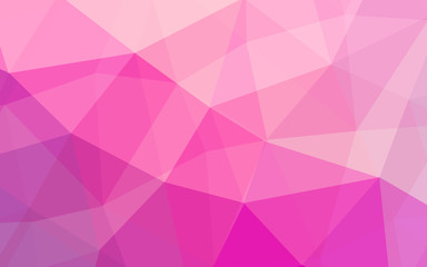 Pink geometric background with low poly triangle shapes design